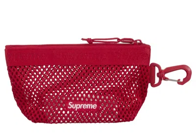 Pre-owned Supreme Mesh Mini Pouch In Red
