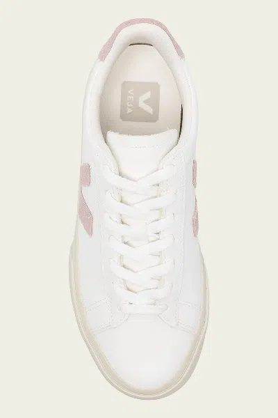 Veja Campo Chromefree Leather Sneaker In White Babe