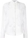 GIVENCHY pleated front sheer shirt,DRYCLEANONLY