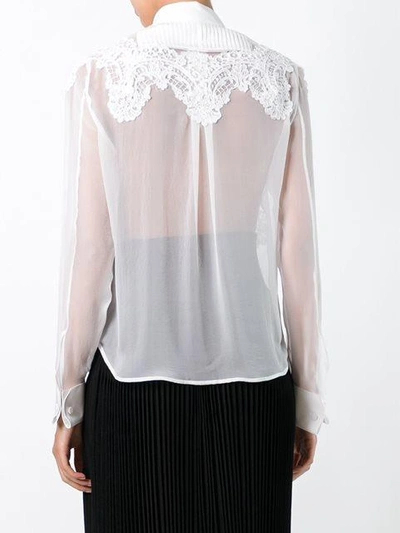 Shop Givenchy Pleated Front Sheer Shirt