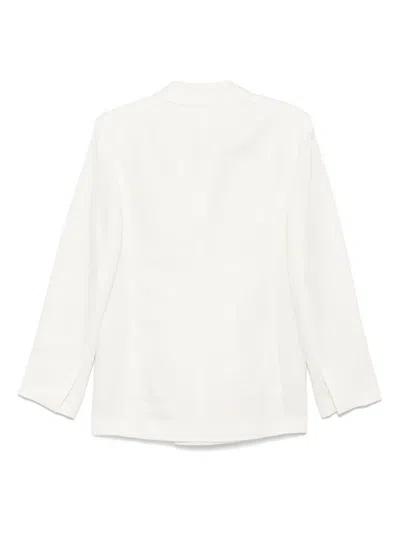 Calvin Klein Tech Texture Waistcoat With Peak Lapels And Flap Pockets In Neutral