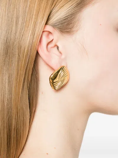Heaven Mayhem Womens Tabi 18ct Yellow-gold Plated Brass Stud Earrings