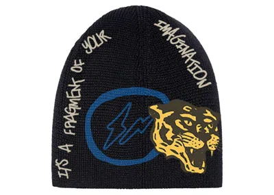 Pre-owned Travis Scott Cactus Jack For Fragment Imagination Beanie In Black