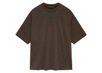 Pre-owned Fear Of God Men's  Essentials Core Collection Short Sleeve Tee Shirt In Heather Wood