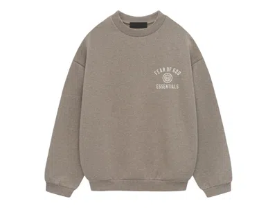 Pre-owned Fear Of God Men's  Essentials Fleece Crewneck Sweatshirt In Heather Gray