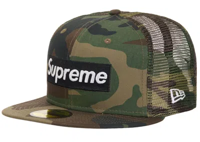Pre-owned Supreme Box Logo Mesh Back New Era Cap Ss24 In Camo In Multi