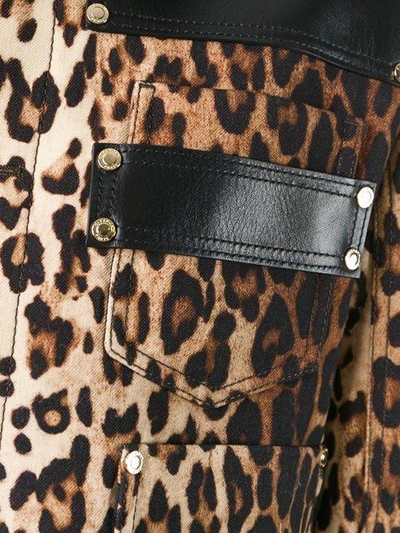 豹纹印花短款夹克