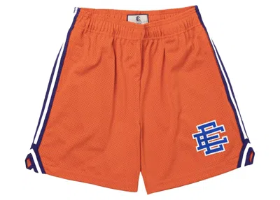 Pre-owned Eric Emanuel Men's  Ee Basic Short In Orange/royal/blue