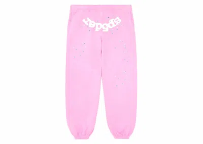 Pre-owned Sp5der Og Web Sweatpants In Pink