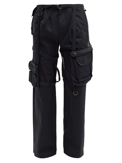 Pre-owned Raf Simons Men's  Archive Redux Ss03 Cargopocket Cotton Canvas Trousers In Black