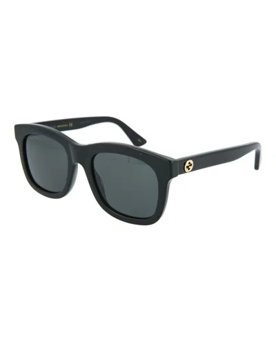 Pre-owned Gucci Women's  Square Rectangle Sunglasses/30002857001) In Black/grey (gg0326s In Multi