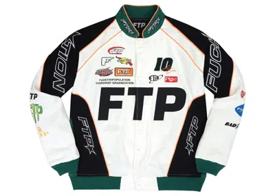 Pre-owned Ftp Men's  Pitcrew Jacket In White