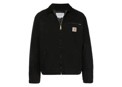 Pre-owned Carhartt Men's  Wip Og Detroit Aged Canvas Jacket In Black