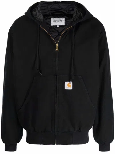 Pre-owned Carhartt Wip Og Active Jacket In Black(aged Canvas)