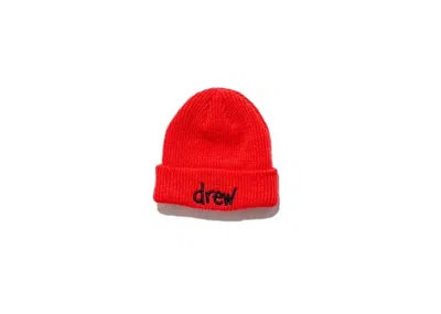 Pre-owned Drew House Scribble Soft Rib Beanie In Red