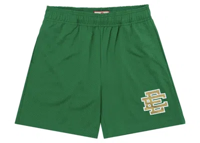 Pre-owned Eric Emanuel Men's  Ee Basic Short In Green/metallic Gold