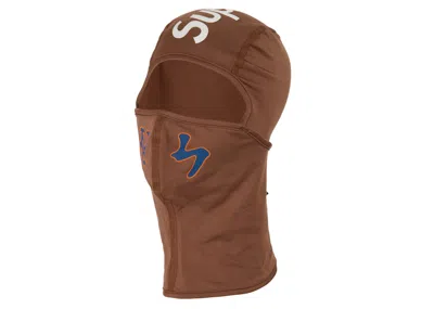 Pre-owned Supreme Mlb Kanji Teams New York Mets Lightweight Balaclava In Brown