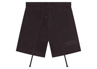 Pre-owned Fear Of God Men's  Essentials Sweatshort In Plum