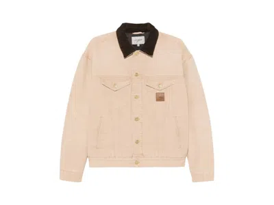 Pre-owned Carhartt Men's  Wip Dayton Trucker Jacket In Canvas In Brown