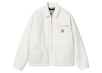 Pre-owned Carhartt Men's  Wip Og Detroit Aged Canvas Jacket In Wax In Brown