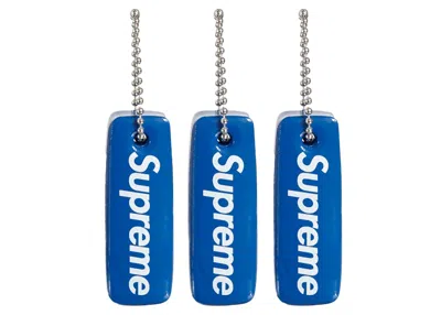 Pre-owned Supreme Floating Keychain (set Of 3) In Faded Blue