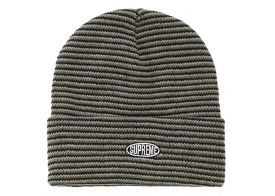 Pre-owned Supreme Zig Zag Stripe Beanie (fw19) In Black