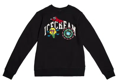 Pre-owned Ice Cream Men's  Cunningham Crew Sweater In Black