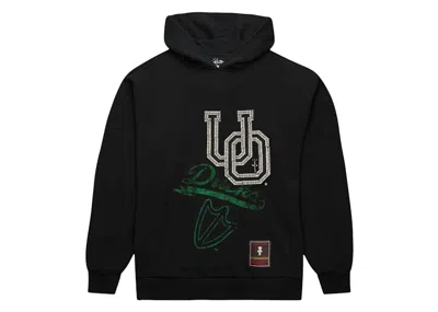 Pre-owned Travis Scott X Mitchell & Ness Oregon Ducks Overlap Pullover Hoodie In Black