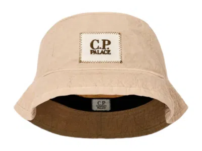 Pre-owned Palace Men's  X C.p. Company Plain Paper Touch Goggle Bucket Hat In Stone