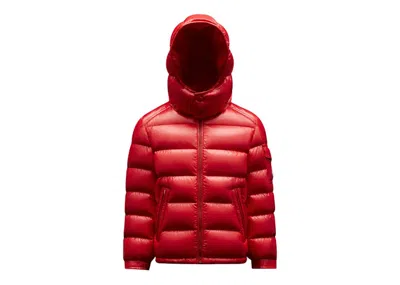 Pre-owned Moncler Boy's New Maya Short Down Kid's Jacket In Red