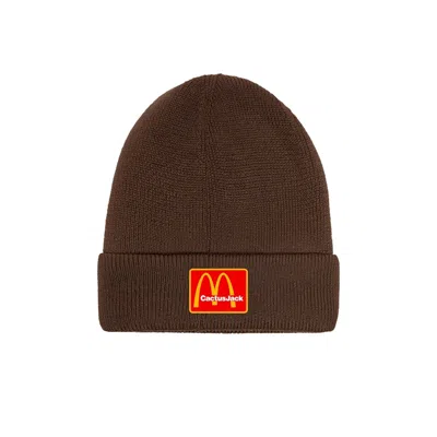 Pre-owned Travis Scott X Mcdonald's Cj Arches Beanie In Brown