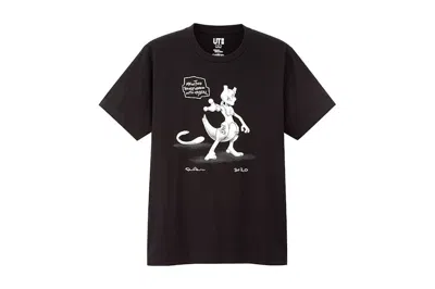 Pre-owned Daniel Arsham X Pokemon X Uniqlo Crystal Mewtwo Tee Shirt (japanese Mens Sizing) In Black