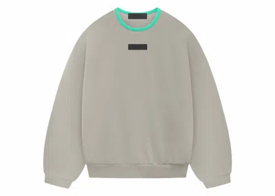 Pre-owned Fear Of God Men's  Essentials Crewneck Sweatshirt (ss24) In Seal