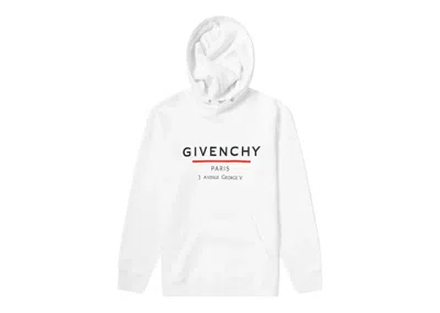 Pre-owned Givenchy Men's  Address Hoodie In White