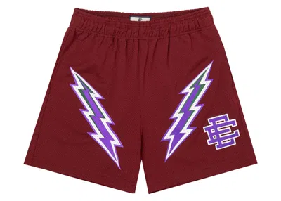 Pre-owned Eric Emanuel Men's  Ee Basic Short In Cardinal Bolt In Red