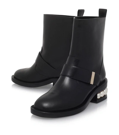 Shop Nicholas Kirkwood Casati Pearl Biker Boots