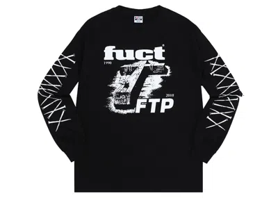Pre-owned Ftp Men's  X Fuct Fallen Cross Long Sleeve Tee Shirt In Black