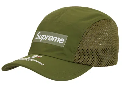 Pre-owned Supreme Mesh Side Panel Camp Cap Ss24 In Olive