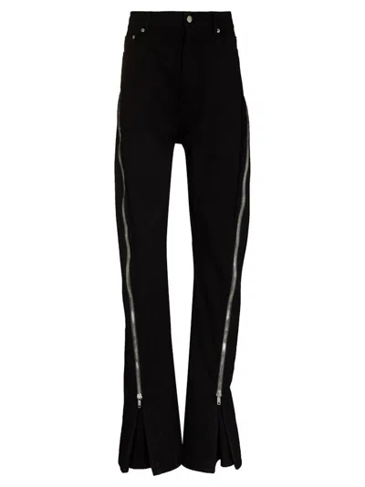 Pre-owned Rick Owens Men's  Fogachine Runway Slim Fit Pants In Black