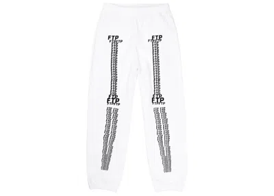 Pre-owned Ftp Men's  Skeleton Sweatpant In White
