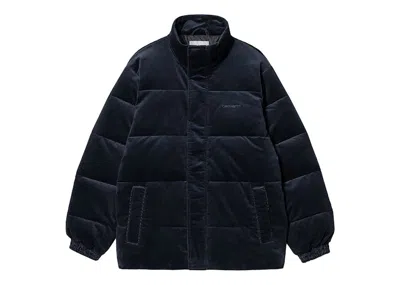 Pre-owned Carhartt Men's  Wip Layton Jacket In Dark Navy Blue