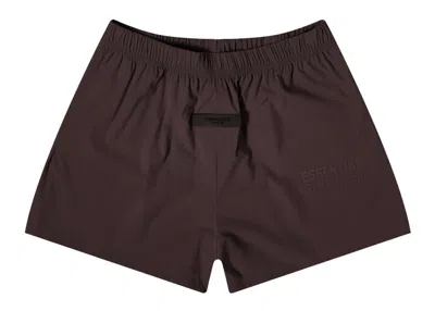 Pre-owned Fear Of God Men's  Essentials Nylon Running Shorts In Plum In Purple