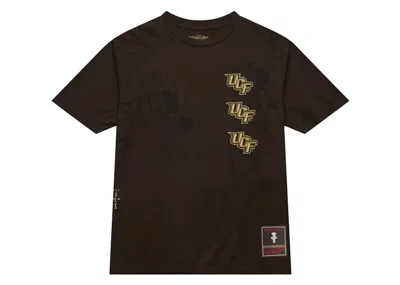 Pre-owned Travis Scott X Mitchell & Ness Ucf Knights Seal T-shirt In Brown