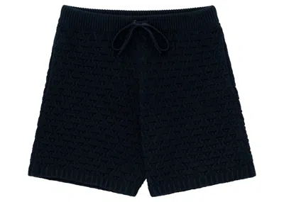Pre-owned Aimé Leon Dore Men's Aime Leon Dore Eyelet Knit Short In Navy Blue