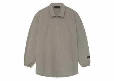 Pre-owned Fear Of God Men's  Essentials Core Collection Nylon Overshirt In Dust In Brown