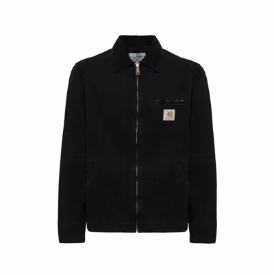 Pre-owned Carhartt Men's  Wip Detroit Jacket In Canvas In Black