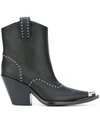 GIVENCHY studded Western ankle boots,レザー100%