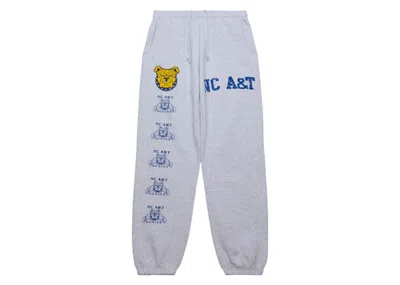 Pre-owned Travis Scott X Mitchell & Ness North Carolina A&t Aggies Classic Sweatpants In Heather Gray