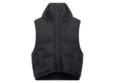 Pre-owned Gucci X Balenciaga Womens The Hacker Project Hacker Cocoon Puffer Gilet Vest In Black