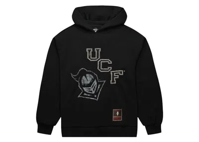 Pre-owned Travis Scott X Mitchell & Ness Ucf Knights Overlap Pullover Hoodie In Black